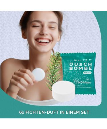Waltz 7 Spruce Shower Bombs Set | Natural Essential Oils | Vegan Aromatherapy & Relaxation Gifts | Wellness in the Bathroom - Buy Online on GoSupps.com