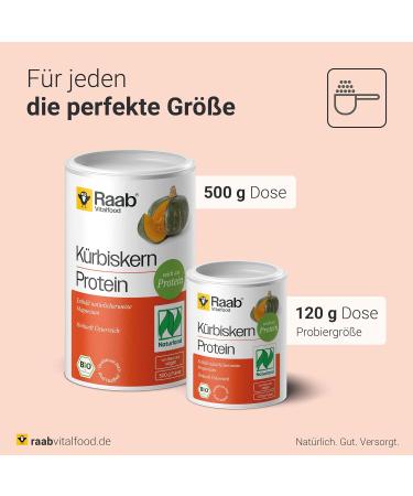 Raab Vitalfood Bio Pumpkin Seed Protein Powder - 59% Protein Vegan Organic 500g from Austria - Buy Online on GoSupps.com