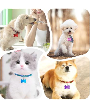 20 Pack Aluminum Dog Brand Bone Stamps - Waterproof Address Tags for Dogs & Cats - DIY Pet Detection with Designage 2.5x3.8cm Chains - Buy Online on GoSupps.com