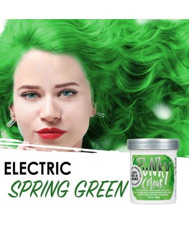 Punky Spring Green Semi Permanent Hair Color - Vegan, Non-Damaging Dye | 3.5oz Lasts Up to 35 Washes - Buy Online on GoSupps.com