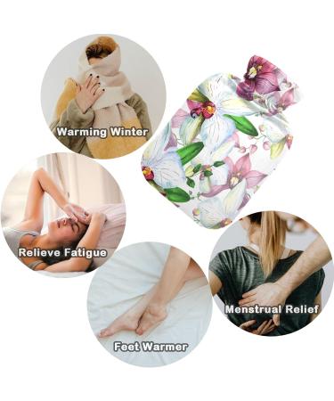 Naanle Tropical Flower Hawaii 2L Hot Water Bottle - Transparent Large Ideal for Bed Hand & Foot Pain Relief Heat & Cold Therapy - Buy Online on GoSupps.com