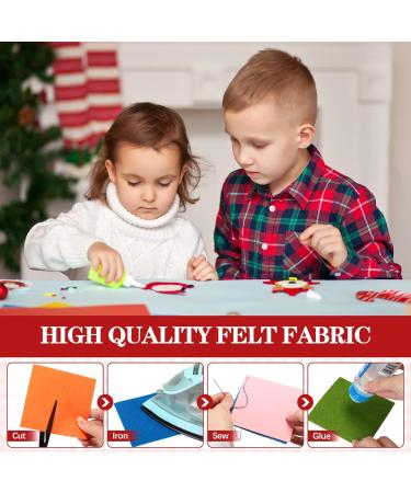 160 Pcs 4x4 Inch Colorful Craft Felt Squares Pack - 1mm Thick Pre-Cut Nonwoven Fabric Sheets - DIY Sewing, Handmade Patchwork, School Projects - 40 Colors - Buy Online on GoSupps.com