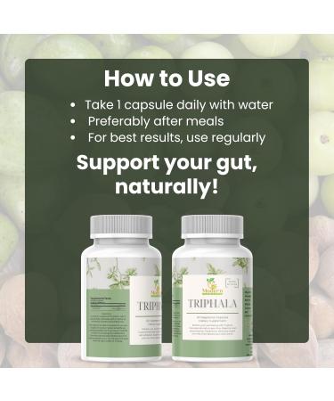 Modern Ayurvedic Centre Triphala Capsules 120 for Digestive Support, Immune Boost & Antioxidant Benefits 100% Herbal Blend of Amla, Haritaki & Bibhitaki Promotes Gut Health (120 Capsule) - Buy Online on GoSupps.com