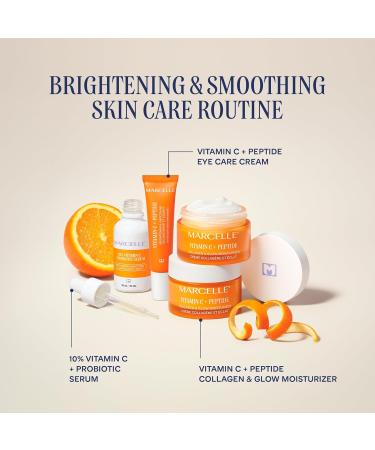 Marcelle Vitamin C + Peptide Collagen & Glow Moisturizer Day & Night Cream Brightening & Smoothing Vegan Cruelty-Free Hypoallergenic Non-Comedogenic Paraben-Free Fragrance-Free 50 mL - Buy Online on GoSupps.com