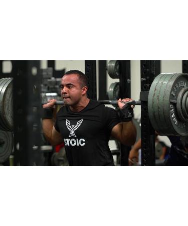 Stoic 7mm Thick Neoprene Knee Sleeves for Powerlifting - Professional Quality, Ultra Heavy Duty - Best for Squats, Weightlifting, Cross Training - Large Size, Black (Pair) - Buy Online on GoSupps.com