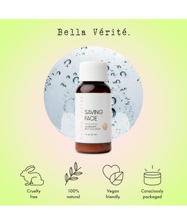 Bella V rit Saving Face | Salicylic Acid Acne Spot Treatment | Vegan & Talc-Free | Colloidal Sulfur & Zinc Oxide | 1 Fl Oz - Effective for Teens & Adults - Buy Online on GoSupps.com