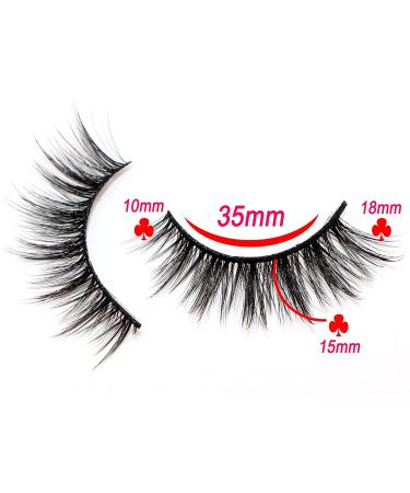 Ahrikiss False Lashes 14 Pairs Fluffy Eyelashes Pack - Natural Look Faux Mink Wispy Strip Eye Lashes Multipack, Cat Eye Style - Buy Online on GoSupps.com
