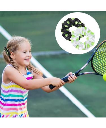 Xunyee 20 Pcs Tennis Hair Ties - Elastic Scrunchie Rounds in Chiffon White and Black | No Crease Hair Accessories for Girls, Women, Tennis Players - Buy Online on GoSupps.com