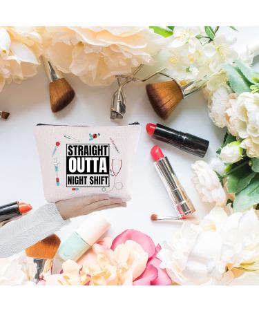 VAMSII Night Shift Nurse Gift - Straight Outta Night Shift Cosmetic Bag for Nurses & Doctors - Perfect Nursing Accessory - Buy Online on GoSupps.com