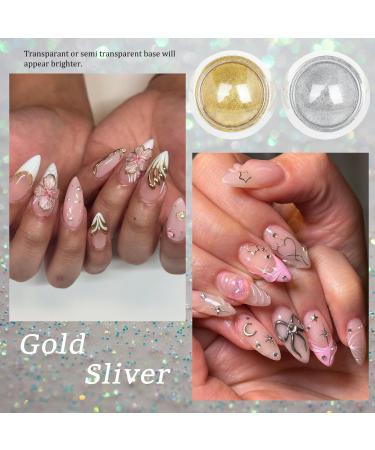 Poudre Chrome Ongle 4 Couleur Chrome Ongles Nail Art - Or Argent Blanc Perle Rose Aurore Effet Miroir M Tallique Poudre Pigment Ongle Pour Deco Ongle Nail Art 4 couleurs - Buy Online on GoSupps.com