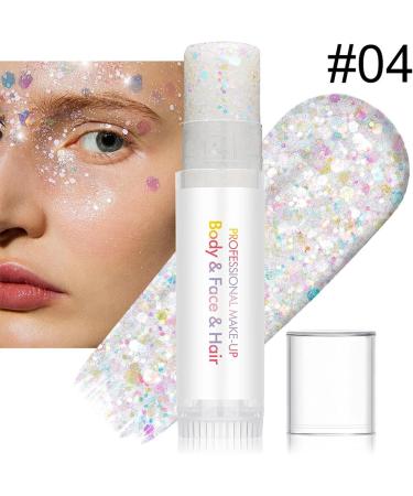  Ancsttu Glitter Body Stick - 6 Colors of Shimmering Gel Paint - Face Makeup with Glitter for Festivals Parties Halloween Carnivals and Events - Buy Online on GoSupps.com