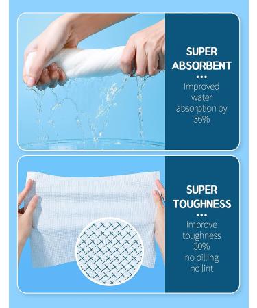 VeteLab Organic Biodegradable Face Towel - 70 Count Extra Thick Dry Wipes for Makeup Removal and Skincare - Biodegradable Cleansing Towelettes - Gift for Women - Buy Online on GoSupps.com