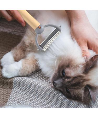 Double Sided Undercoat Rake - Double Sided Undercoat Rake for Dogs Cats Double Sided Dematting for Cat Grooming - Buy Online on GoSupps.com