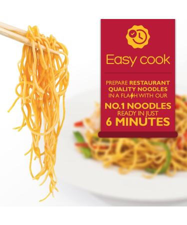 Lucky Boat Thick Chow Mein Noodles 4KG - Restaurant Quality, No.1 Thick Noodles, Egg Free, Bulk Vegan Wheat Noodles for Stir-Fry - Chinese Noodles - 4kg Pack - Buy Online on GoSupps.com