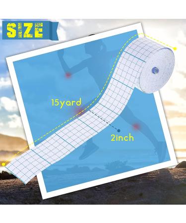Non-Woven Stretch Tape Adhesive Bandage Roll 2x15yd Breathable Cohesive Wrap - 45ft Pack - Buy Online on GoSupps.com