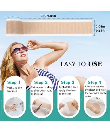 Emibele Silicone Scar Sheets 1.6x120 Roll-3M | Professional Scar Tape for Keloid, Acne, Surgery Scars | Soft & Breathable Silicone Gel Strip for Scar Removal - Buy Online on GoSupps.com