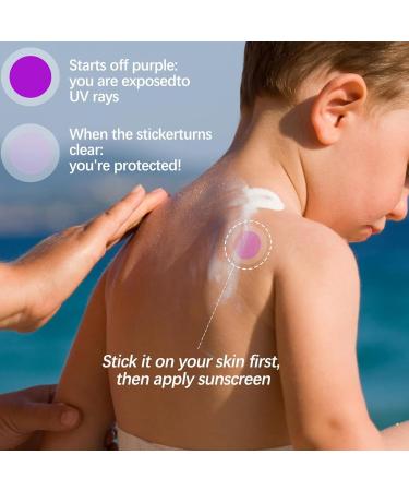 Vesone 16 UV Stickers for Sunscreen UV Detection Reminder UV Patch Waterproof UV Patches Sunscreen Color Changing UV Detecting Patches Know When to Reapply Sunscreen for Adults and Kids - Buy Online on GoSupps.com