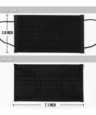100 Pcs Black Disposable Face Masks - 3 Ply Protective Masks - Buy Online on GoSupps.com