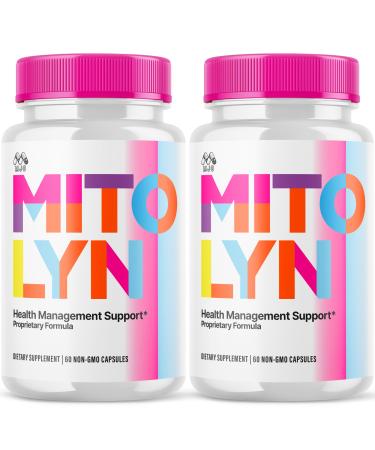 (2 Pack) Mitolyn Official Mitolyn Purple Peel Capsules with All Natural Ingredients Mito Lyn Advanced Formula Health Support Maximum Strength Wellness Supplement for Women and Men (120 Capsules)