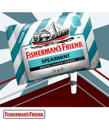 Buy Fisherman's Friend Sugar Free Spearmint Lozenges - 22 Lozenges (Pack of 6) | International Shipping Available - Buy Online on GoSupps.com