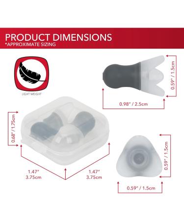 Maple Leaf Travel - 2 Pack of Pressure Reducing Ear Plugs with Storage Case (Grey 2 Pack) - Buy Online on GoSupps.com