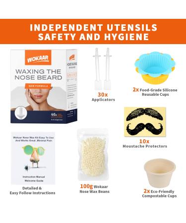 2023 Wokaar Nose Wax Kit - Long Lasting & Easy Hair Removal for Ear & Nose with Wax Beads - Buy Online on GoSupps.com