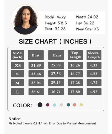 ZHENWEI Women's Ribbed Crop Top - Short Sleeve Athletic Shirt for Gym, Yoga, Running - Black, Large - Buy Online on GoSupps.com