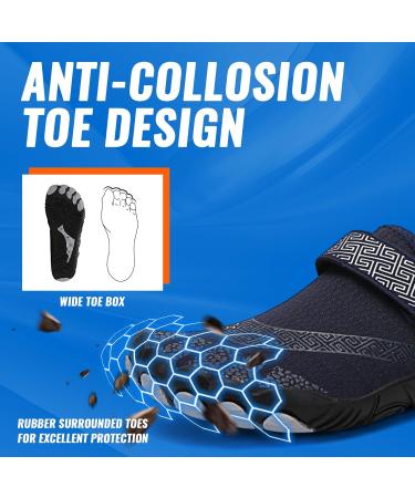 Ashion Kids Barefoot Shoes | Dark Blue Aquasque Fitness & Water Shoes 38 EU | Ideal for Beach & Swimming - Buy Online on GoSupps.com