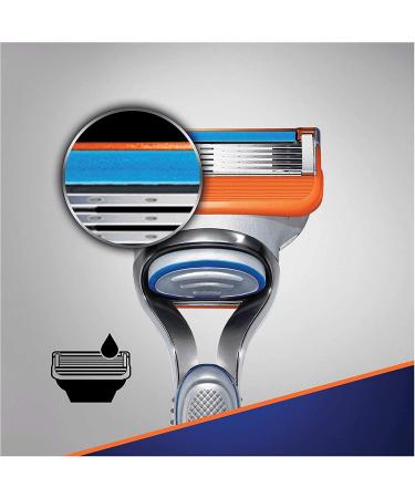 Buy Gillette Fusion 5 Razor for Men with Trimmer Blade & Lubricated Coating | 5 Razor Blades Included - International Shipping Available - Buy Online on GoSupps.com