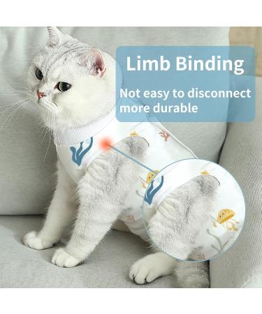 Clrybo Katzenbody - Professional Recovery Suit for Cats & Dogs | Anti-Trim Post-Op Clothing for Belly Wounds & Skin Diseases | Ocean M - Buy Online on GoSupps.com