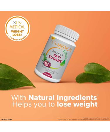 XLS-Medical Weight Loss Plus Tablets | Reduce Fats and Sugars | Natural Ingredients | Clinically Proven | 120 Tablets - Buy Online on GoSupps.com
