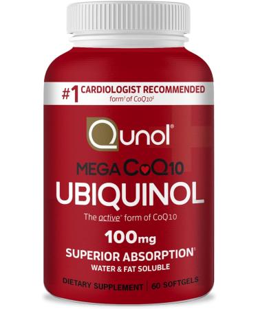 Qunol Ubiquinol Mega CoQ10  100 mg 60 Softgels - Buy Online on GoSupps.com