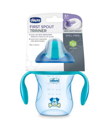 Chicco Semi-soft Spout Trainer Sippy Cup - Blue 7oz | Spill-Free | 6m+ - Buy Online on GoSupps.com