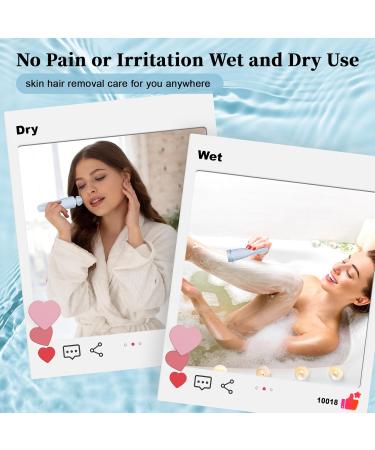 Buy 2-IN-1 Electric Shaver Razors for Women - Rechargeable Wet/Dry Bikini Trimmer | Painless Hair Removal for Legs Underarms Face | IPX7 Waterproof - Buy Online on GoSupps.com