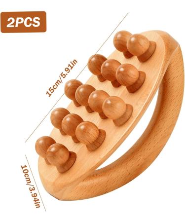 Holz Therapy Massage Tools | 2PCS Massage Tub with Handle & 14 Pearl Cellulite Scales for Body Shaping & Lymphatic Drainage - Buy Online on GoSupps.com