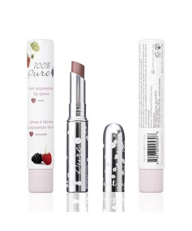 100% PURE Lip Glaze Sultry Tinted Lip Balm with Cocoa Butter & Vitamin E - Natural Lip Moisturizer (Warm Peach Brown Color) - 0.088 oz - Buy Online on GoSupps.com
