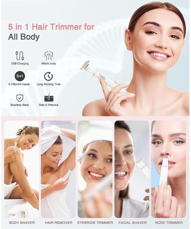 4 in 1 Facial Hair Removal for Women | Eyebrow Nose Armpit Trimmer | Shop Internationally - Buy Online on GoSupps.com