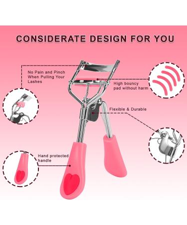 46-in-1 Pink Eyelash Curler with Comb Kit - Extension Tweezers, Brow Brush, Scissors, Silicone Refills - Buy Online on GoSupps.com