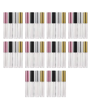 IMIKEYA Lot de 40 Tubes de Gloss L vres Vides 10 Ml avec Applicateur Brosse Int gr Rechargeables et Anti-Fuite en ABS Robuste Couleurs Assorties Or Argent Noir et Rose pour
