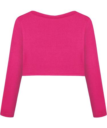 Bonny Billy Girls 7-8 Years Hot Pink Knitted Cotton Bolero Shrug Cardigan - Buy Online on GoSupps.com