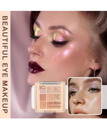 CAHIUYOA 9 Colors Eyeshadow Palette - Matte Shimmer & Glitter - Korean Neutral Nude Makeup - Highly Pigmented & Long Lasting - 04 - Buy Online on GoSupps.com