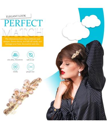 FOMIYES Rhinestones Hair Barrette Spring Hair Clip Decorative Sparkly Hair Clip Women Barrette - Buy Online on GoSupps.com