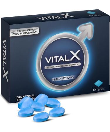 VitalX | 10 Tablets | Stronger | Power & Performance | Immediate Effect | 100 Natural