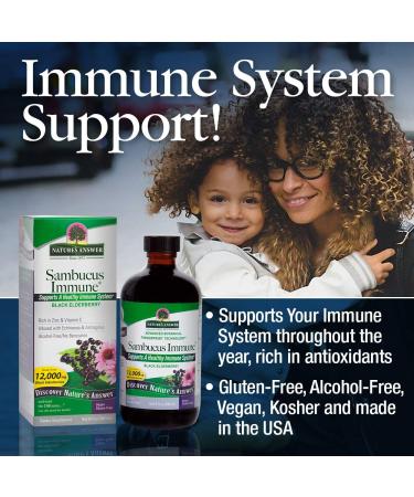 Nature's Answer Sambucus Immune Support with Echinacea & Astragalus - 12000 mg, 8 fl oz - Buy Online on GoSupps.com