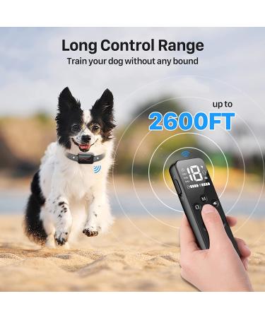 Vsezund Rechargeable Dog Training Collar with Shock, Vibration, Beep and Remote - Waterproof and Secure for Small, Medium, Large Dogs - Black - Buy Online on GoSupps.com