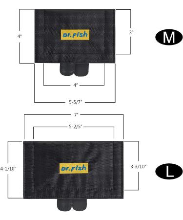 Dr.Fish 3pk Fishing Lure Protectors - Heavy Duty Nylon Wraps for Lures - Soft Padded, Secure Storage - 4-1/10x7 - Black - Buy Online on GoSupps.com