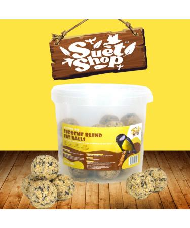Suet Shop Supreme Suet Fat Balls 80g x 30 - High Energy & Protein for Wild Birds - Buy Online on GoSupps.com