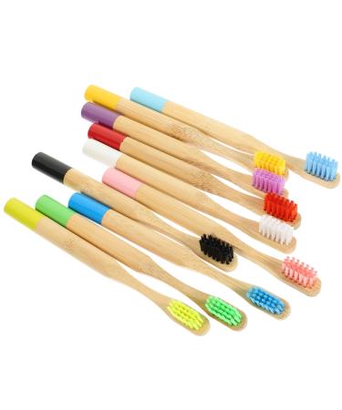 Lalafina 10 st children's toothbrushes made of bamboo children's toothbrush manual toothbrush soft toothbrushes for adults portable travel toothbrush painting gum toothbrush travel adult