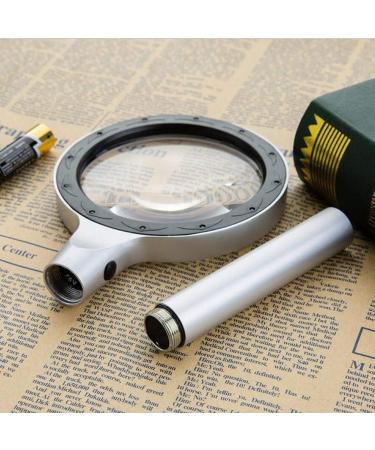 Reading Magnifier 10X 20X Handheld Illuminated Magnifier with 12 LED Lights High Clarity Compatible with Reading Inspection Exploring Good Times - Buy Online on GoSupps.com