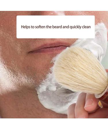 Men's Beard & Hair Razor Brush | Wooden Handle Mustache Styling & Foaming Facial Cleaning Brush - Perfect Valentine's Day Gifts - Buy Online on GoSupps.com